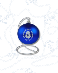 Bombka granatowa ø 12 cm ze stojaczkiem