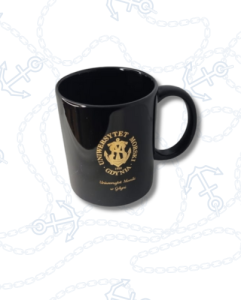 Czarny kubek ze złotym LOGO UMG